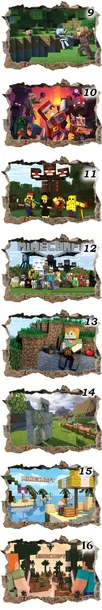 naklejki-na-sciane-dla-dzieci-3d-minecraft-70x50-stan-nowy-waga-z-opakowaniem-3-kg