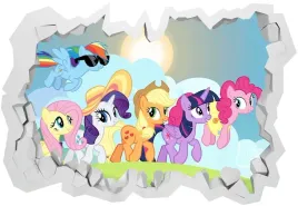 naklejki-na-sciane-dla-dzieci-3d-my-little-pony-extra-130x90