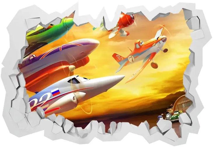naklejki-na-sciane-dla-dzieci-3d-samoloty-130x90-bohater-samoloty-planes