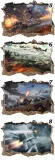 naklejki-na-sciane-3d-war-thunder-130x90-stan-nowy-waga-z-opakowaniem-3-kg
