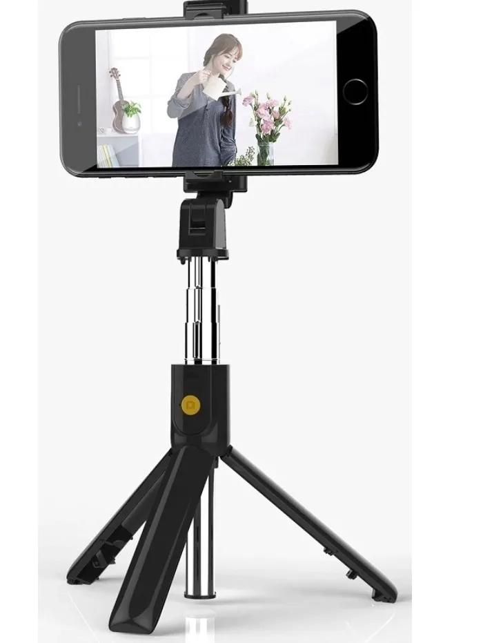 selfie-stick-bluetooth-omna-k07-czarny-statyw-kij-tripod-pilot-stan-nowy