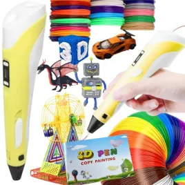 dlugopis-3d-drukarka-3d-pen-dla-dzieci-zolty-filament-210m-szablony