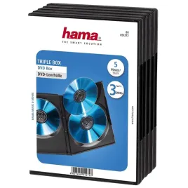 hama-51272-slim-dvd-tripple-jewel-case-opakowanie-5-sztuk-czarne