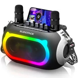 glosnik-karaoke-z-2-mikrofonami-system-pa-bluetooth-efekty-swietlne-led-45w