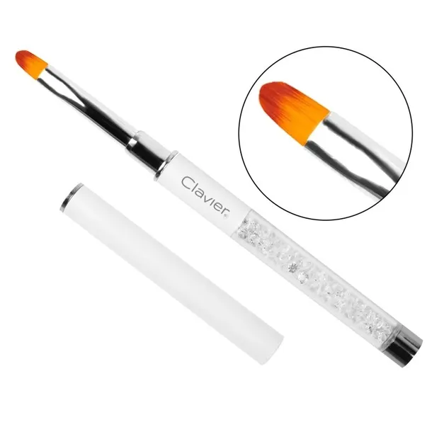 Pędzelek Do Żelu z Cyrkoniami , do paznokci, manicure #4 KRYSZTAŁKI