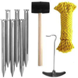 zestaw-kempingowy-do-rozbijania-namiotu-sledzie-mlotek-linka-hak