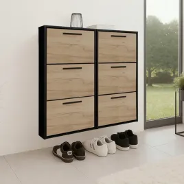 szafka-na-buty-otwierana-uchylna-wiszaca-jasper-mini-x2-czarny-dab-craft