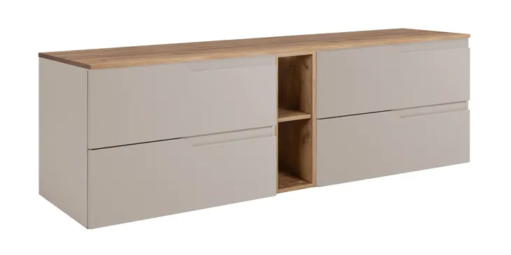 Szafka łazienkowa POD UMYWALKĘ 180 kaszmir dąb craft fronty MDF