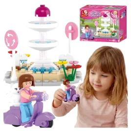 klocki-konstrukcyjne-figurka-na-skuterze-kotek-fontanna-kreatywne-zabawka