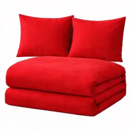 komplet-poscieli-160x200-jednokolorowa-gladka-2x-70x80-na-zamek-czerwona