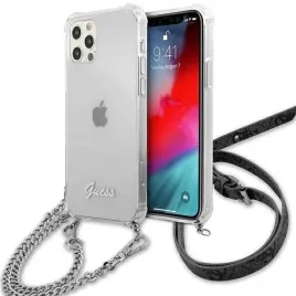 guess-guhcp12mkc4gssi-iphone-12-12-pro-61-transparent-hardcase-4g-silver