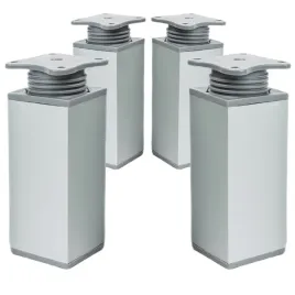 4x-nozka-meblowa-regulowana-kwadratowa-40x40-srebrny-mat-h-100-4szt-alu
