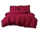 posciel-z-falbanka-mikrofibra-cotton-world-160x200-3cz-czerwona