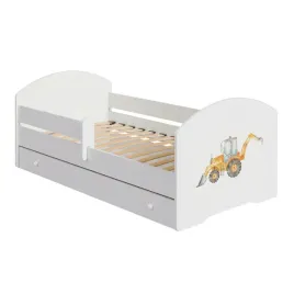 lozko-dzieciece-140x70-tapczan-bialy-barierka-szuflada-koparka-luk