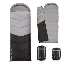 spiwor-turystyczny-koldra-z-kapturem-poduszka-safari-meteor-lewy-190-30x80