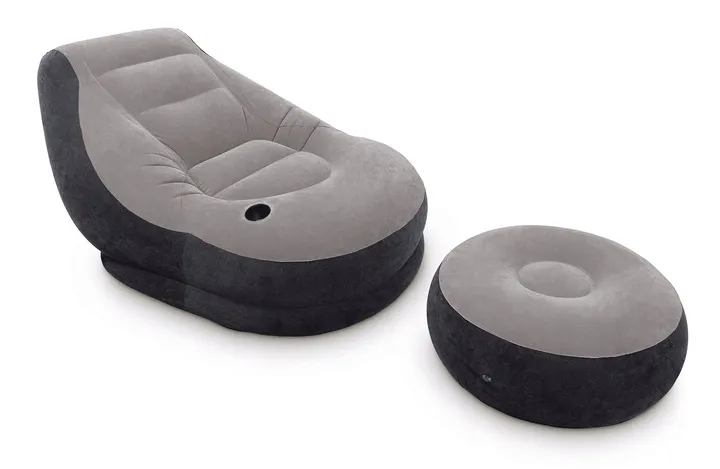 fotel-dmuchany-welurowy-pufa-podnozek-intex-stan-nowy