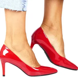 damskie-czolenka-szpilki-na-niskim-obcasie-sergio-leone-1336-czerwone-lakie