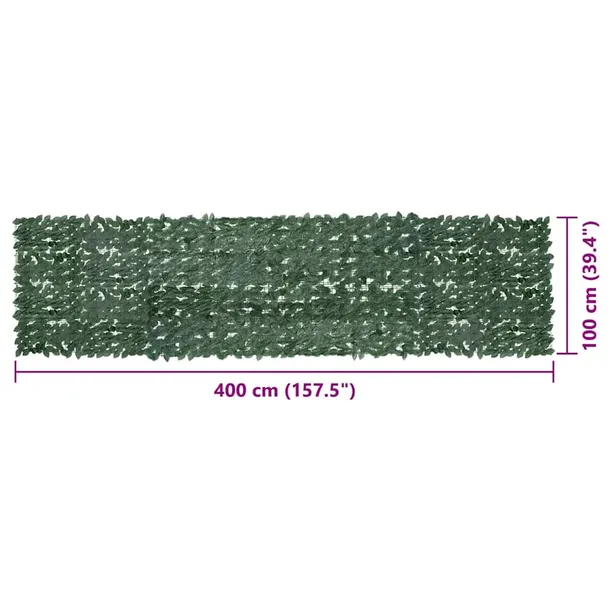 parawan-lisc-zielony-400x100-cm-stan-nowy