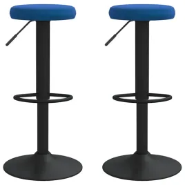 stolki-barowe-2-szt-niebieskie-obite-aksamitem
