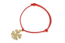 bransoleta-czerwona-zlota-koniczyna-amulet