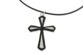 meski-wisior-czarny-krzyz-symbol-wiary