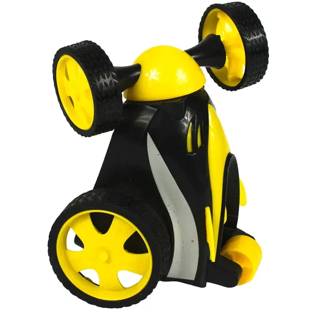 autko-zolte-akrobata-wiek-dziecka-3-lata