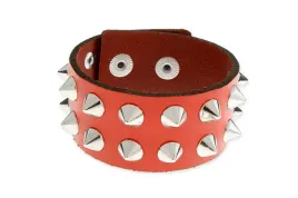 bransoletka-2-rzedy-cwiekow-skorzana-spike