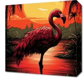 obraz-40x40cm-flaming-nad-woda