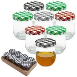 8x-sloik-100-ml-sloiczek-sloj-szklany-na-przetwory-miod-dzem-wieczko-maly