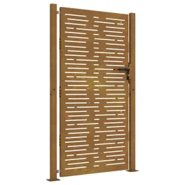 furtka-ogrodowa-100x175-cm-stal-kortenowska-motyw-prostokaty