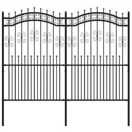 ogrodzenie-ogrodowe-kampen-z-wlocznia-na-szczycie-czarne-240-x-175-cm