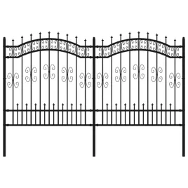 ogrodzenie-ogrodowe-kampen-z-wlocznia-czarne-240x125-cm-stalowe
