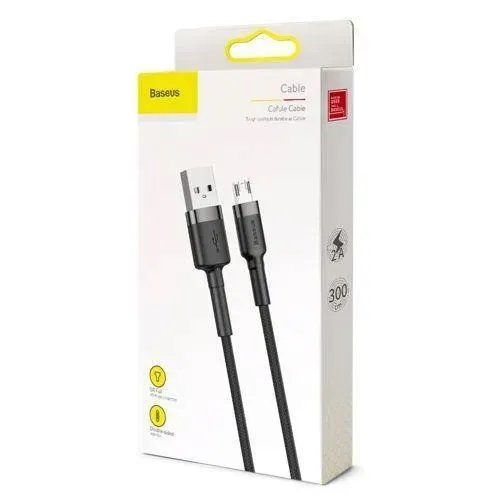 baseus-cafule-micro-usb-cable-300cm-grey-black-zlacza-usb-inne-zlacze-stan-nowy