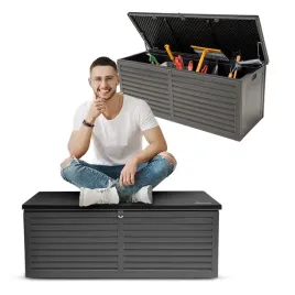 skrzynia-ogrodowa-390-l-balkonowa-kufer-siedzisko-duza-larus-ciemnoszara