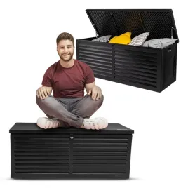 skrzynia-ogrodowa-390-l-balkonowa-kufer-siedzisko-duza-larus-czarna