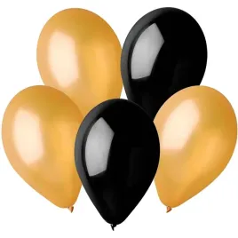 balony-beauty-and-charm-czarno-zlote-godan-12-5-szt