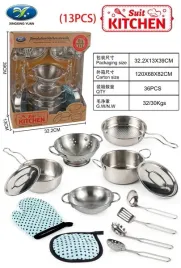 zestaw-metalowych-garnkow-dla-dzieci-3-przybory-kuchenne-fartuch
