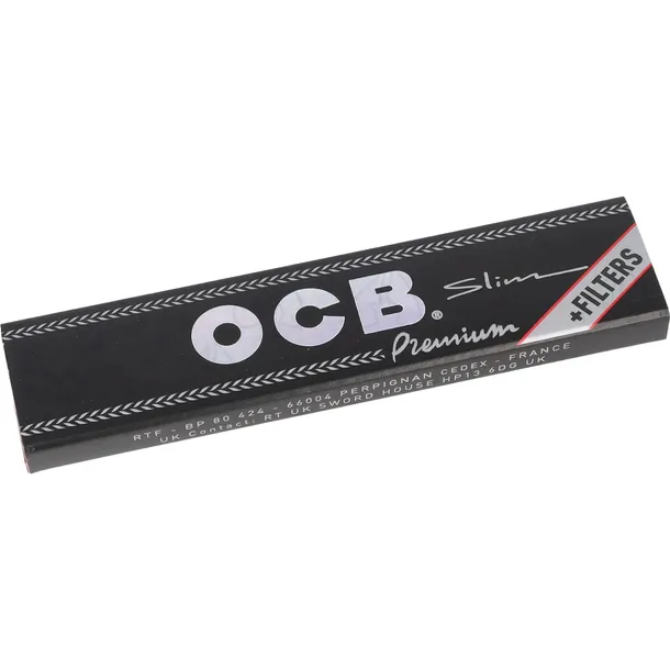 Bibułki OCB BLACK King Size Slim + Filterki białe