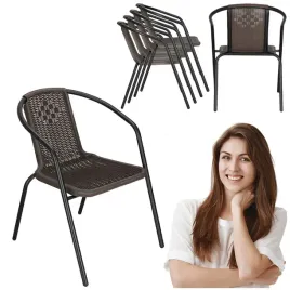 4x-krzeslo-ogrodowe-na-taras-balkon-mocne-wygodne-do-stolu-brazowe-metalowe