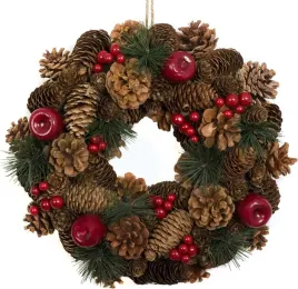 wianek-na-drzwi-stol-swiateczny-szyszki-czerwone-jagody-32cm-greenbrokers