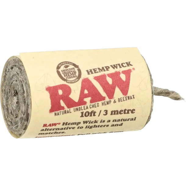 RAW knot konopny 300cm - HEMP WICK natural 3m