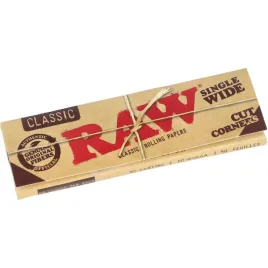 bibulki-brazowe-raw-single-wide-cut-corner-50-szt