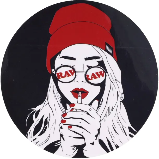 Naklejka RAW ART DECO GIRL dziewczyna w czapce