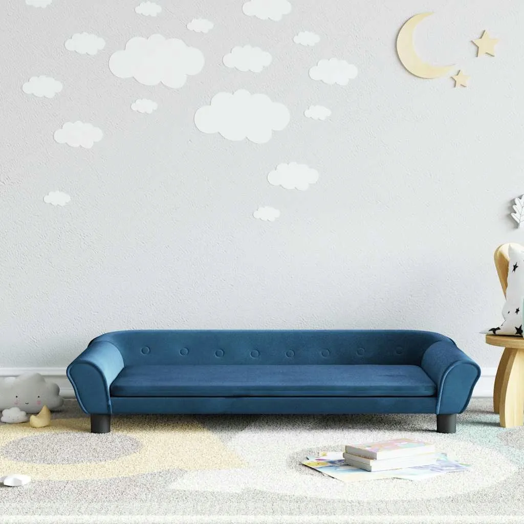 dziecieca-sofa-aksamitna-100x50-niebieska