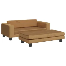 dziecieca-sofa-z-podnozkiem-brazowa-100x50x30cm