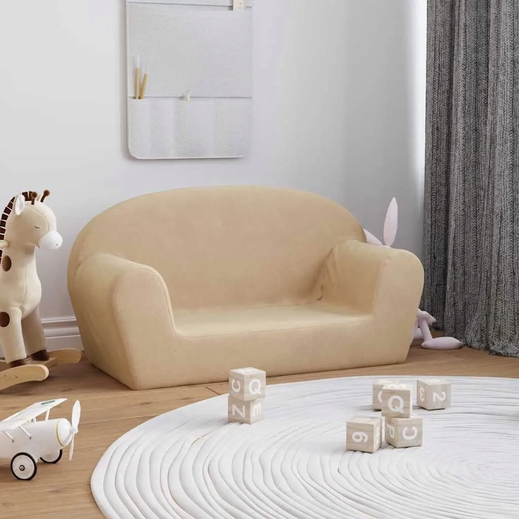 sofa-dla-dzieci-2-os-kremowa-miekki-plusz