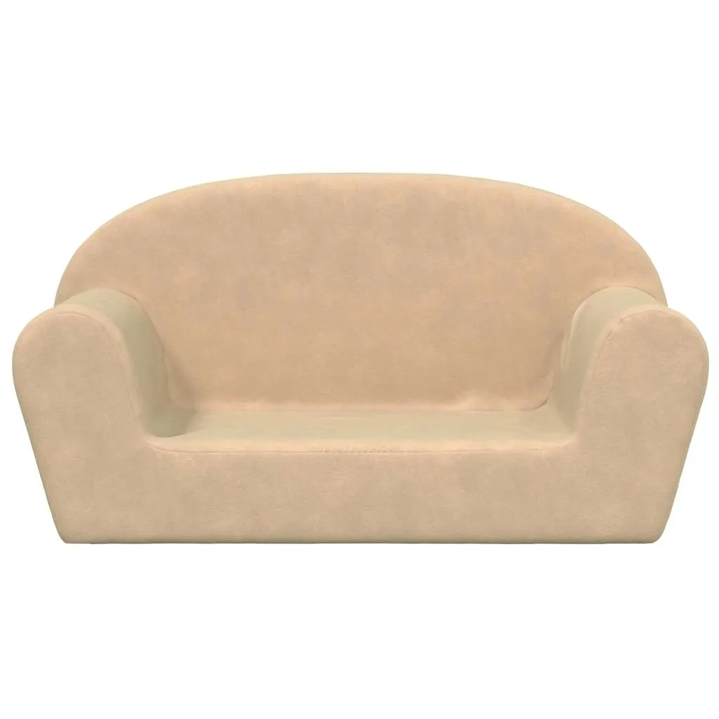 sofa-dla-dzieci-2-os-kremowa-miekki-plusz-stan-nowy