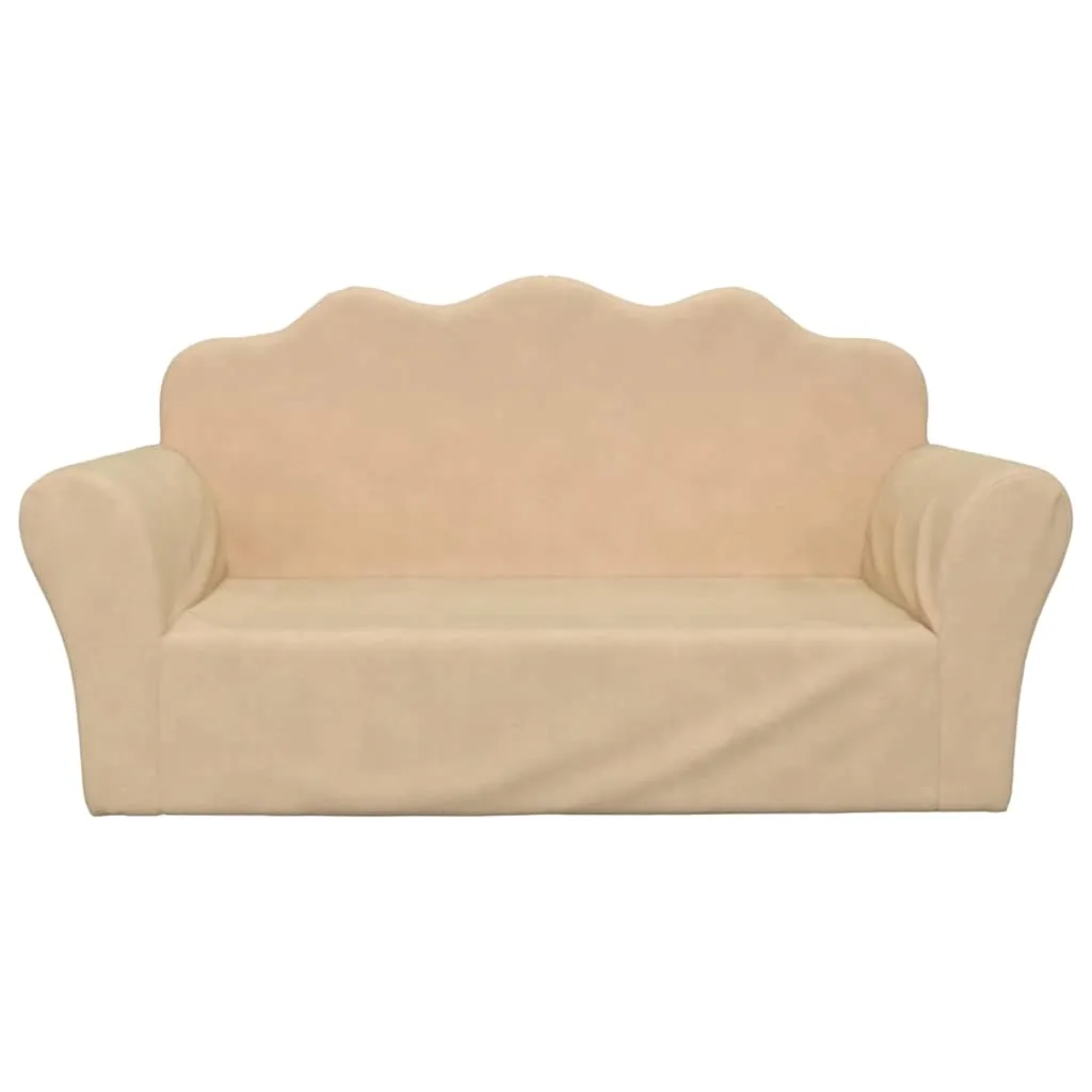 sofa-dla-dzieci-2-os-kremowa-miekki-plusz-stan-nowy