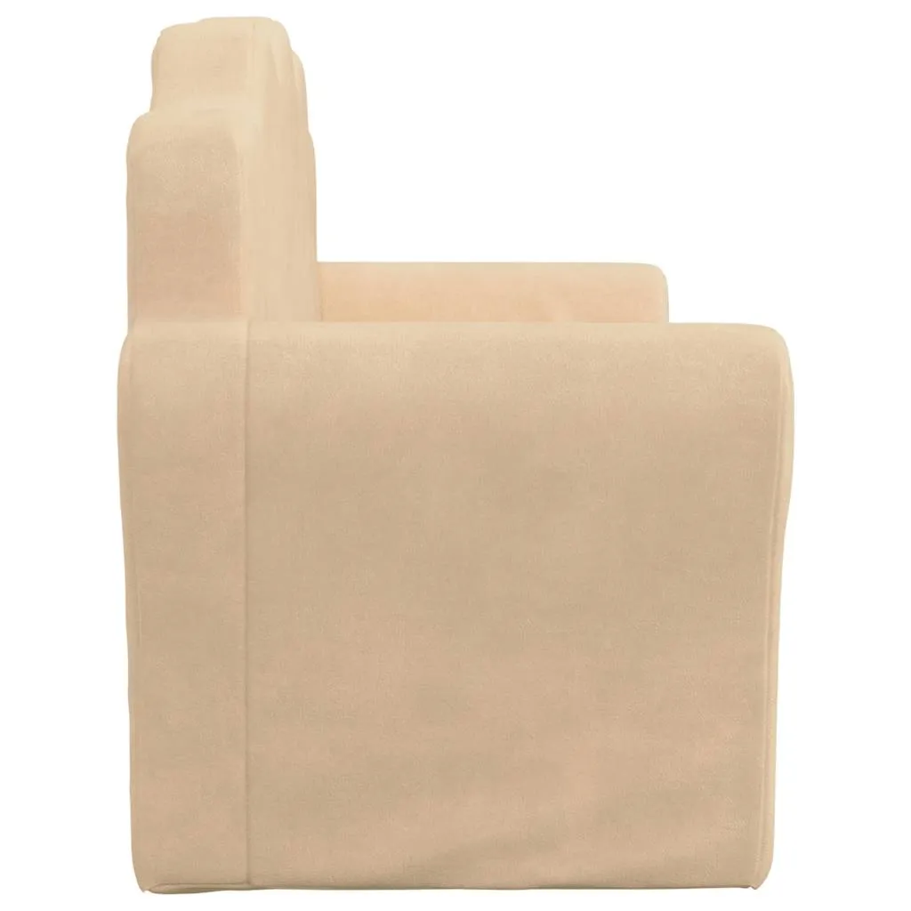 sofa-dla-dzieci-2-os-kremowa-miekki-plusz