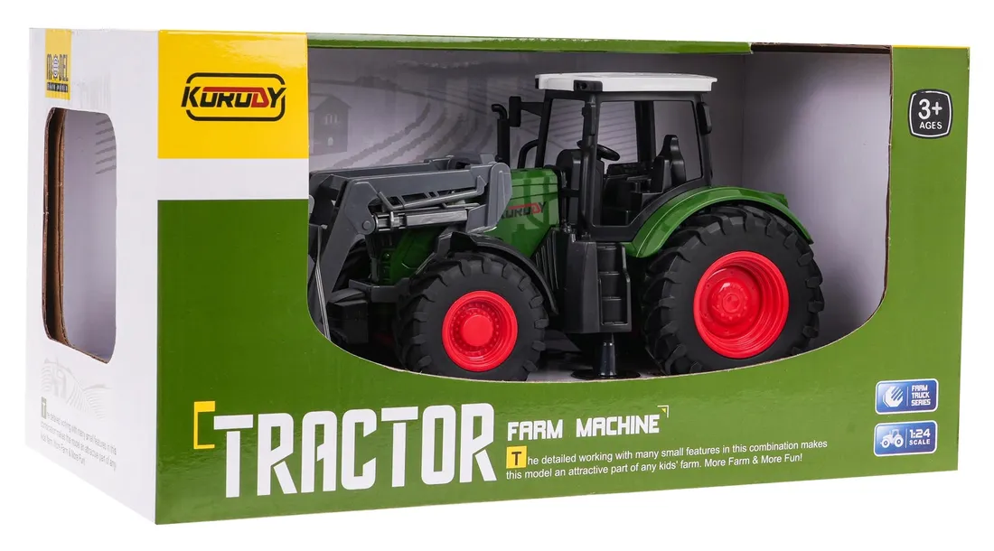 zielony-traktor-ze-spychem